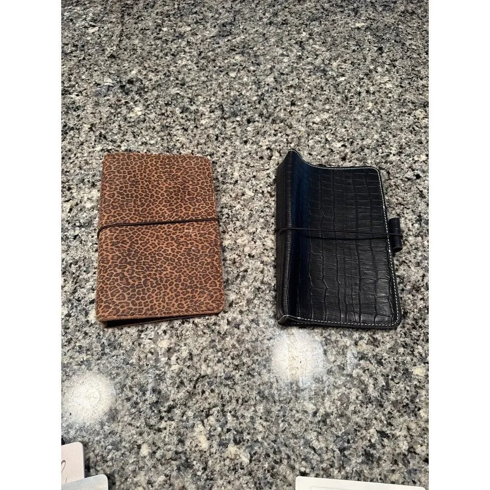 Lot of Planner Perfect Leather Travelers Notebook-Wide and journals